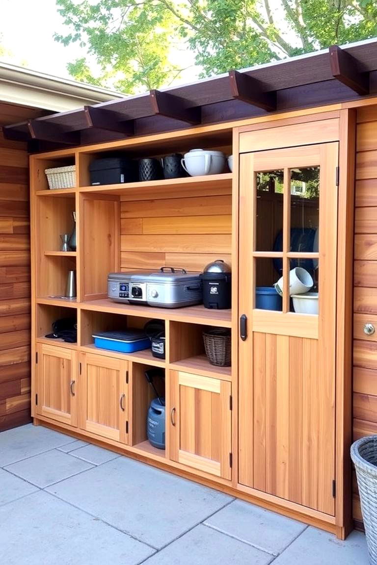 Functional Storage Wall - 24 Patio Wall Ideas