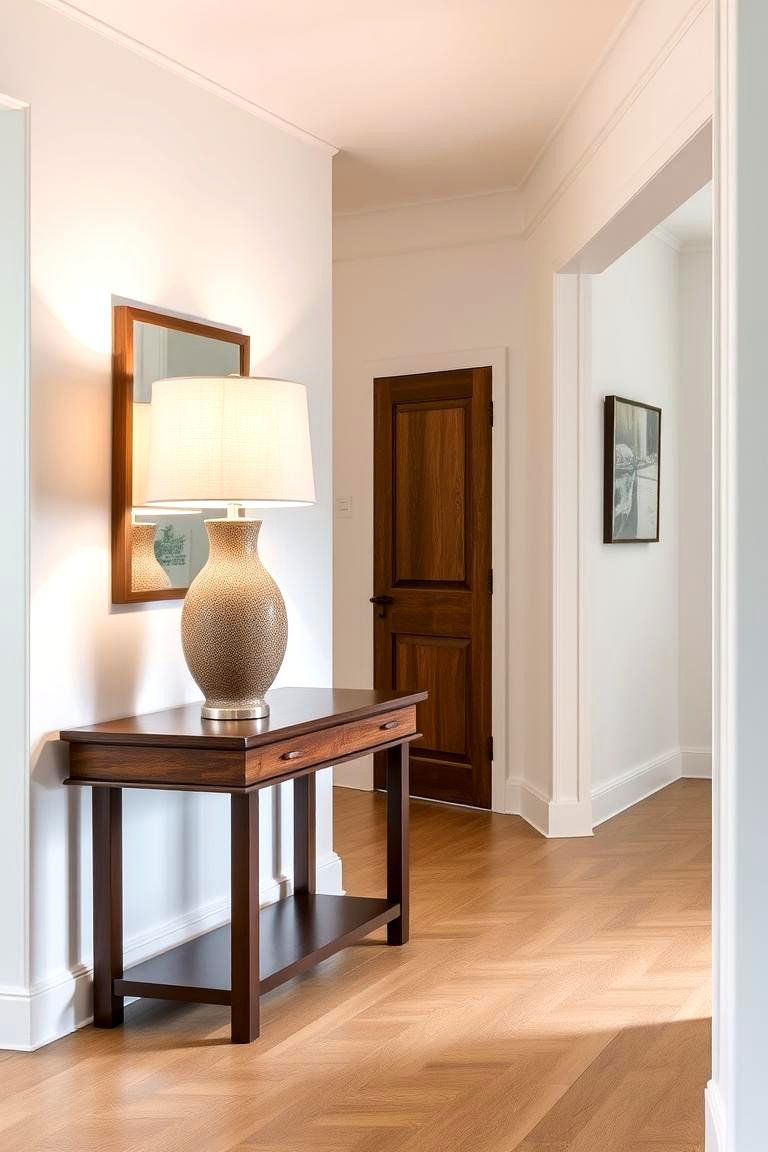 Functional Table Lamps on Console Tables - 24 Hallway Lighting Ideas