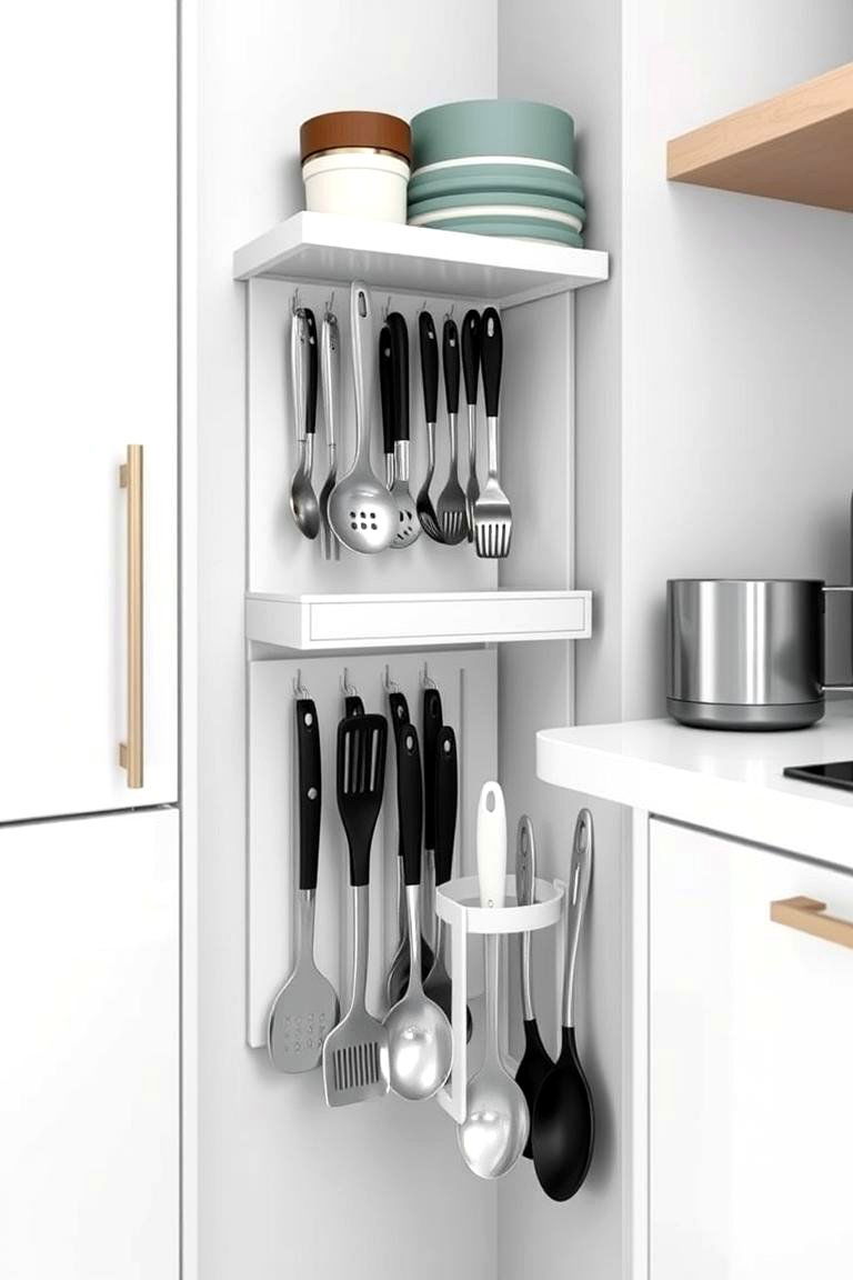Functional Utensil Organizer - 24 Kitchen Corner Ideas