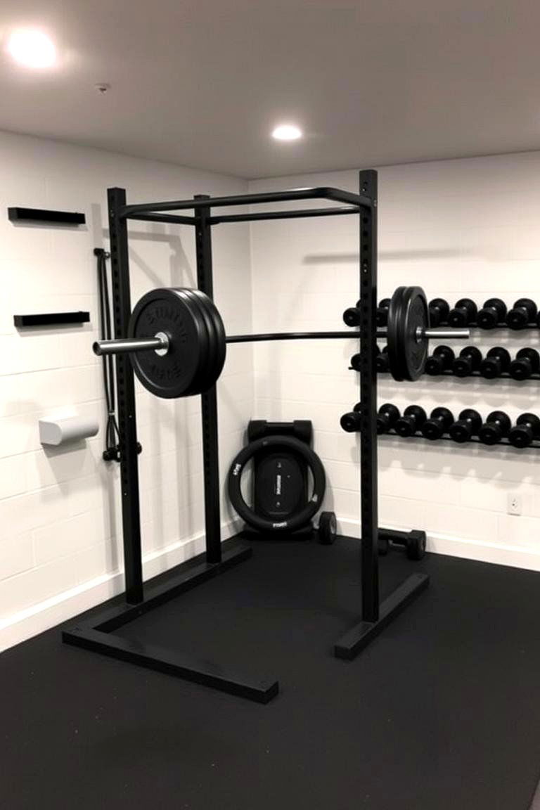 Functional Weightlifting Area - 24 Basement Gym Ideas