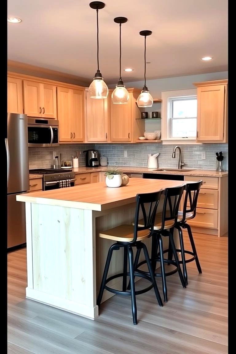 Functional Wooden Kitchen Islands - 24 Wooden Interior Design Ideas