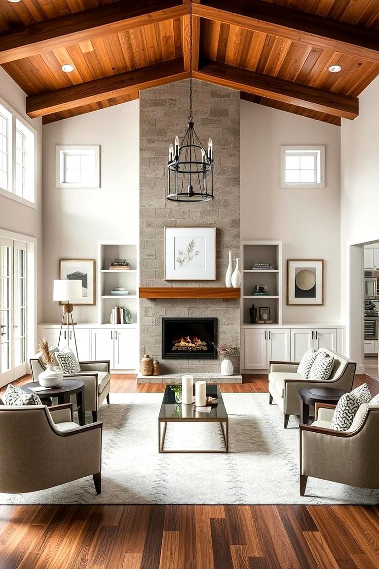 Functional and Stylish Dining Layout - 24 Dining Room With Fireplace