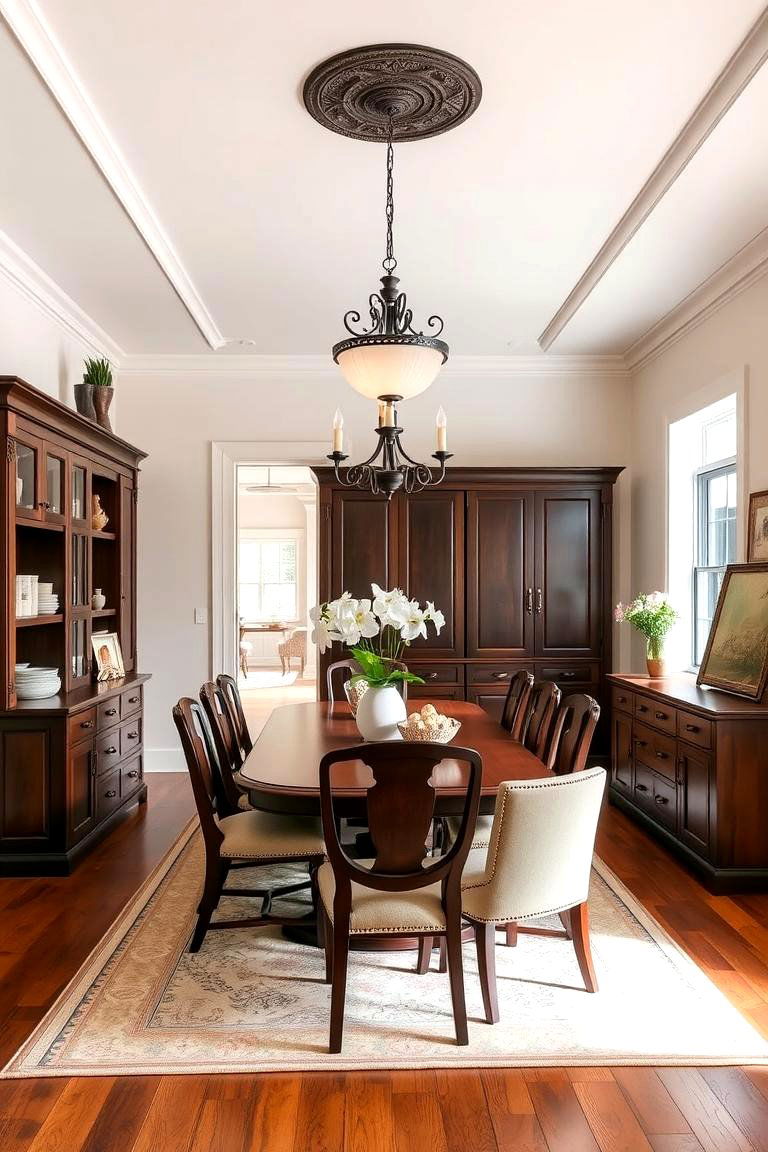 Functional yet Stylish Colonial Storage Solutions - 24 Colonial Dining Room Ideas