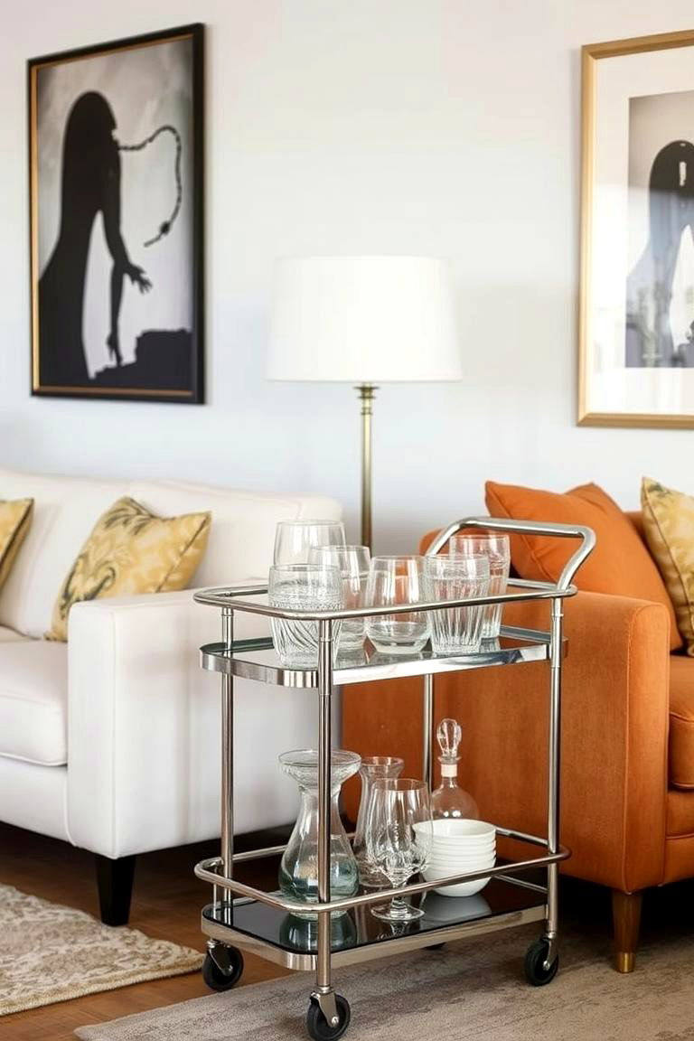 Funky Bar Carts - 24 70s Living Room Ideas