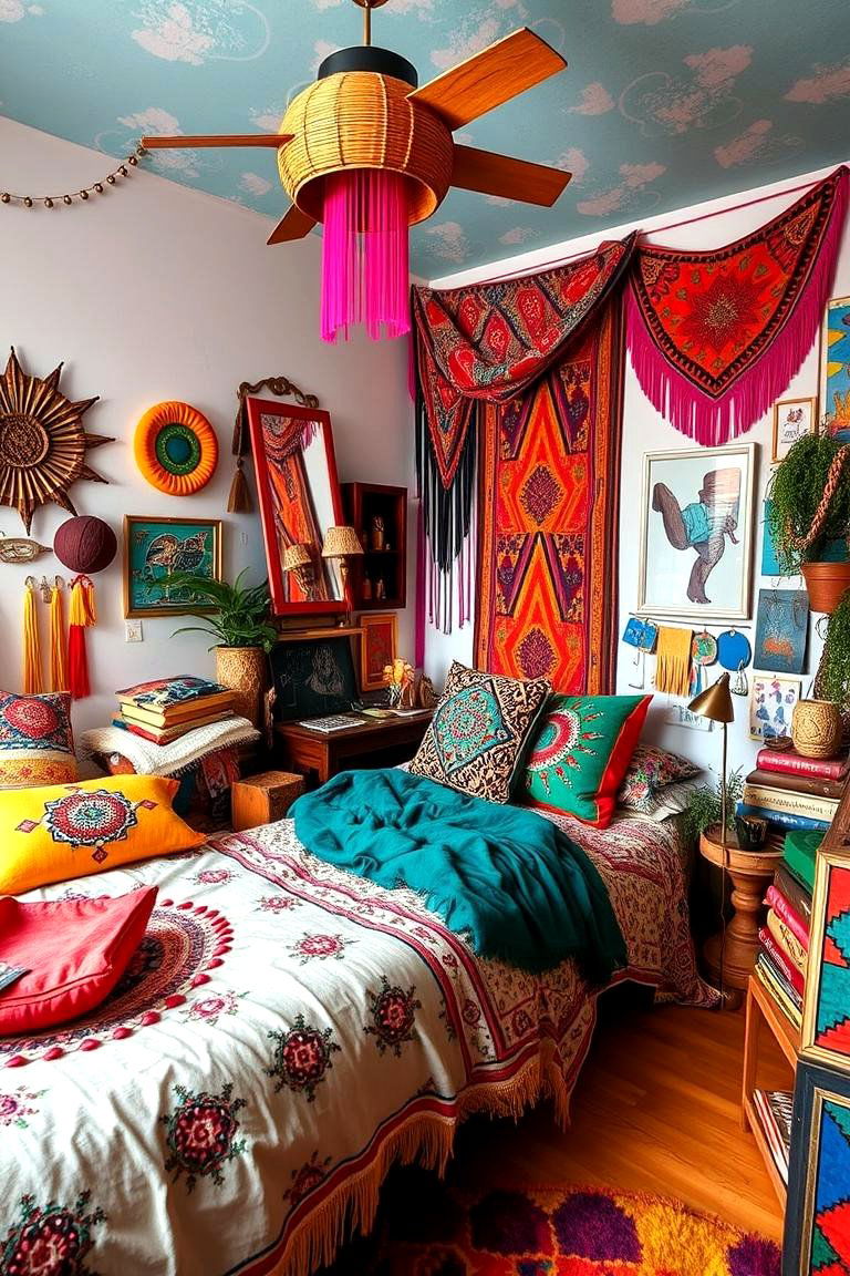 Funky Bohemian Mix - 24 Colorful Bedroom Ideas
