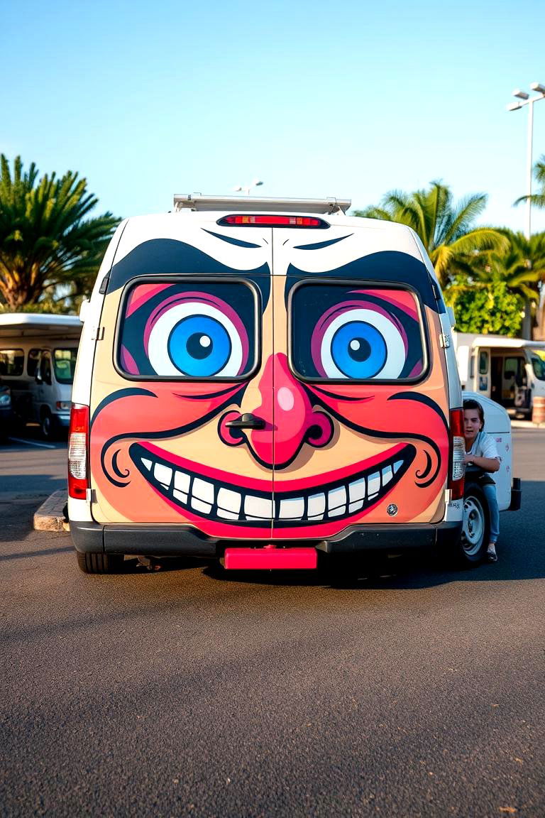 Funky Faces - 24 70s Van Art Ideas