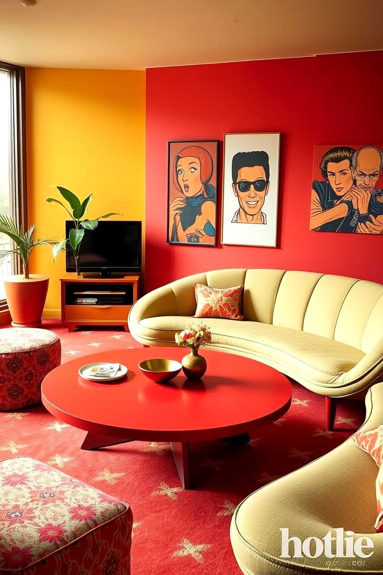 Funky Furniture Shapes - 24 70s Living Room Ideas