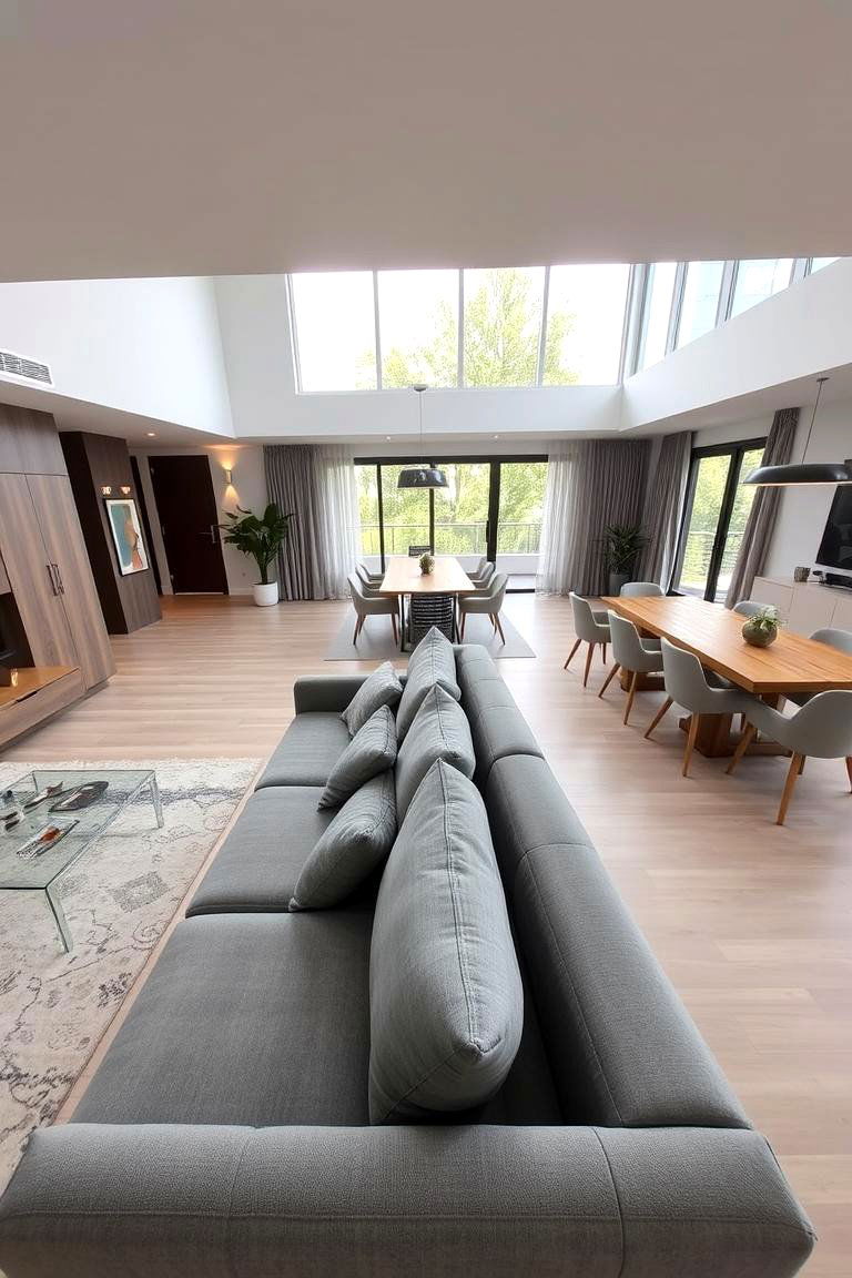 Furniture as Dividers - 24 Living Room Dining Room Combos