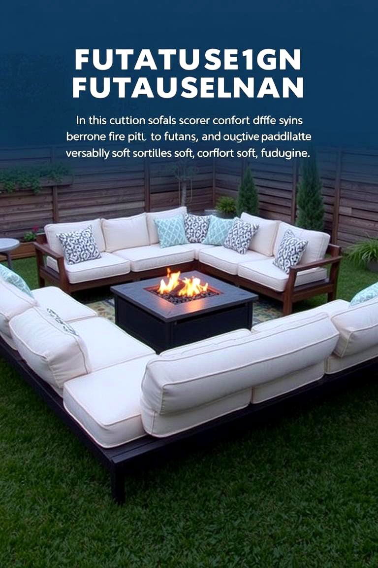 Futon style Sofa for Fire Pit Seating - 24 Fire Pit Chair Ideas