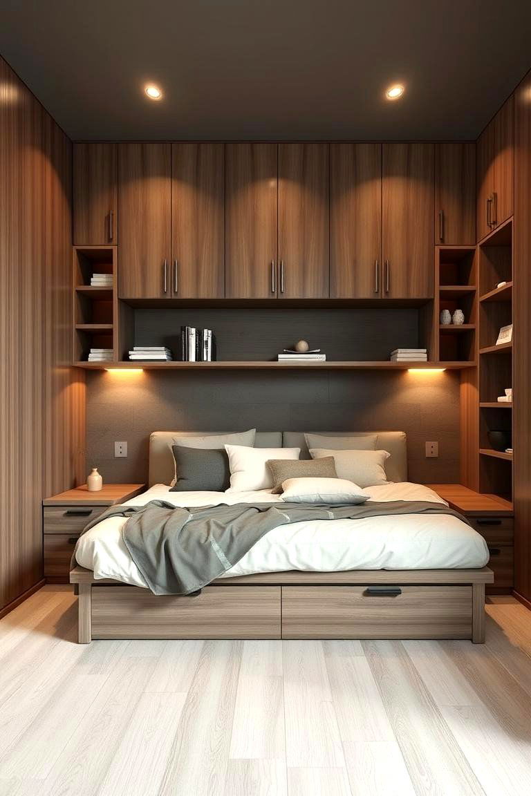 Futon with Built in Storage - 24 Futon Bedroom Ideas