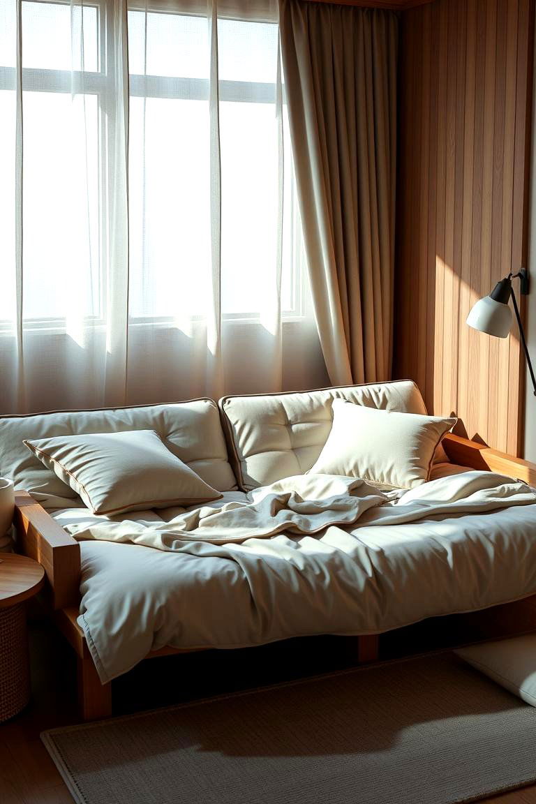 Futon with Relaxation Focus - 24 Futon Bedroom Ideas