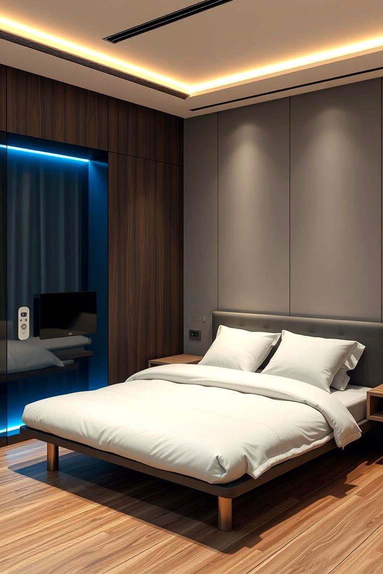 Futon with Tech Integrated Design - 24 Futon Bedroom Ideas