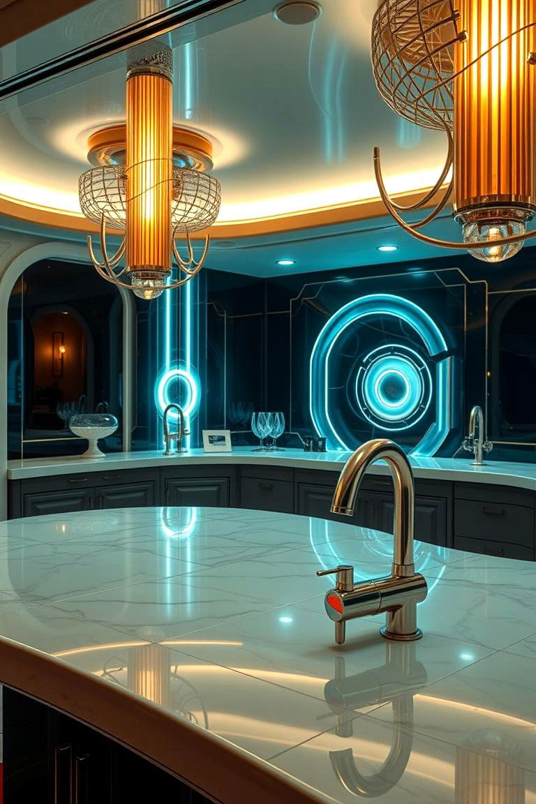 Futuristic Art Deco Blend - 24 Art Deco Bathroom Ideas