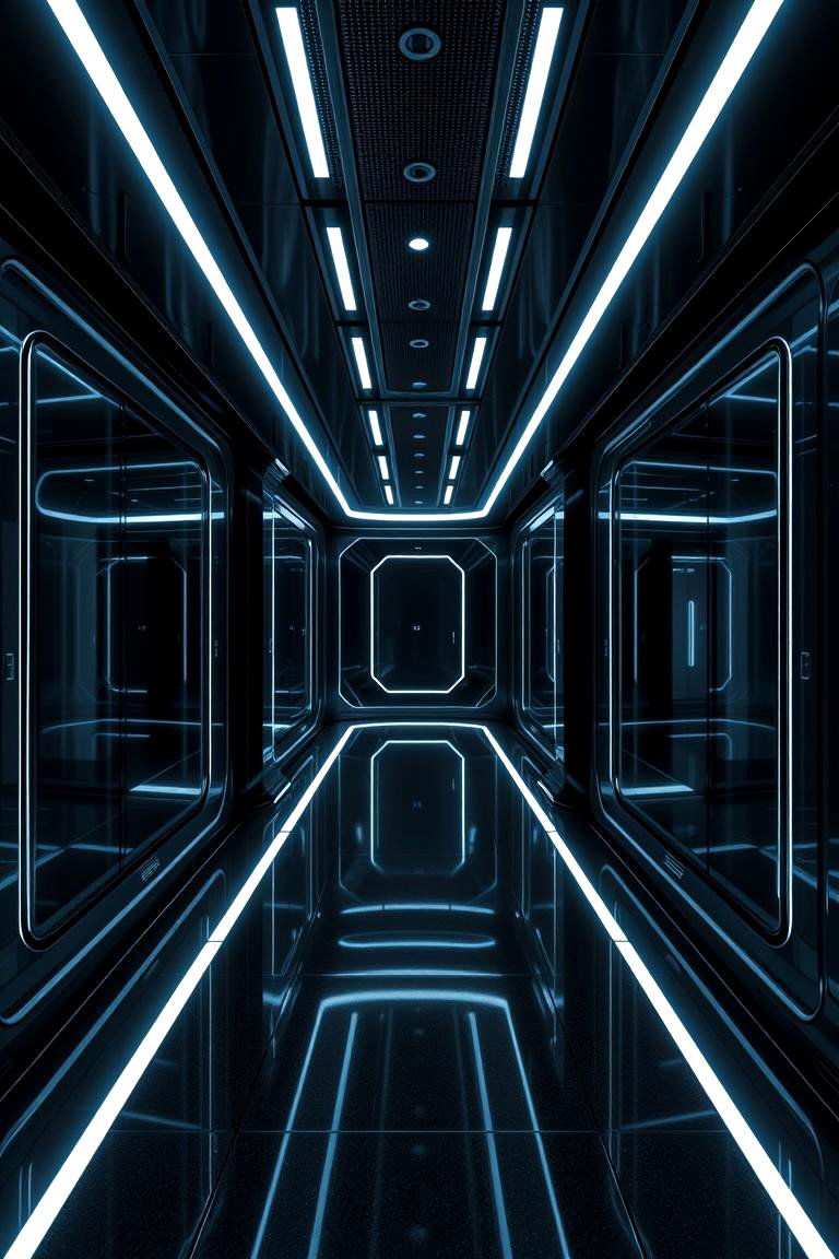 Futuristic Decor - 24 Black Hallway Ideas