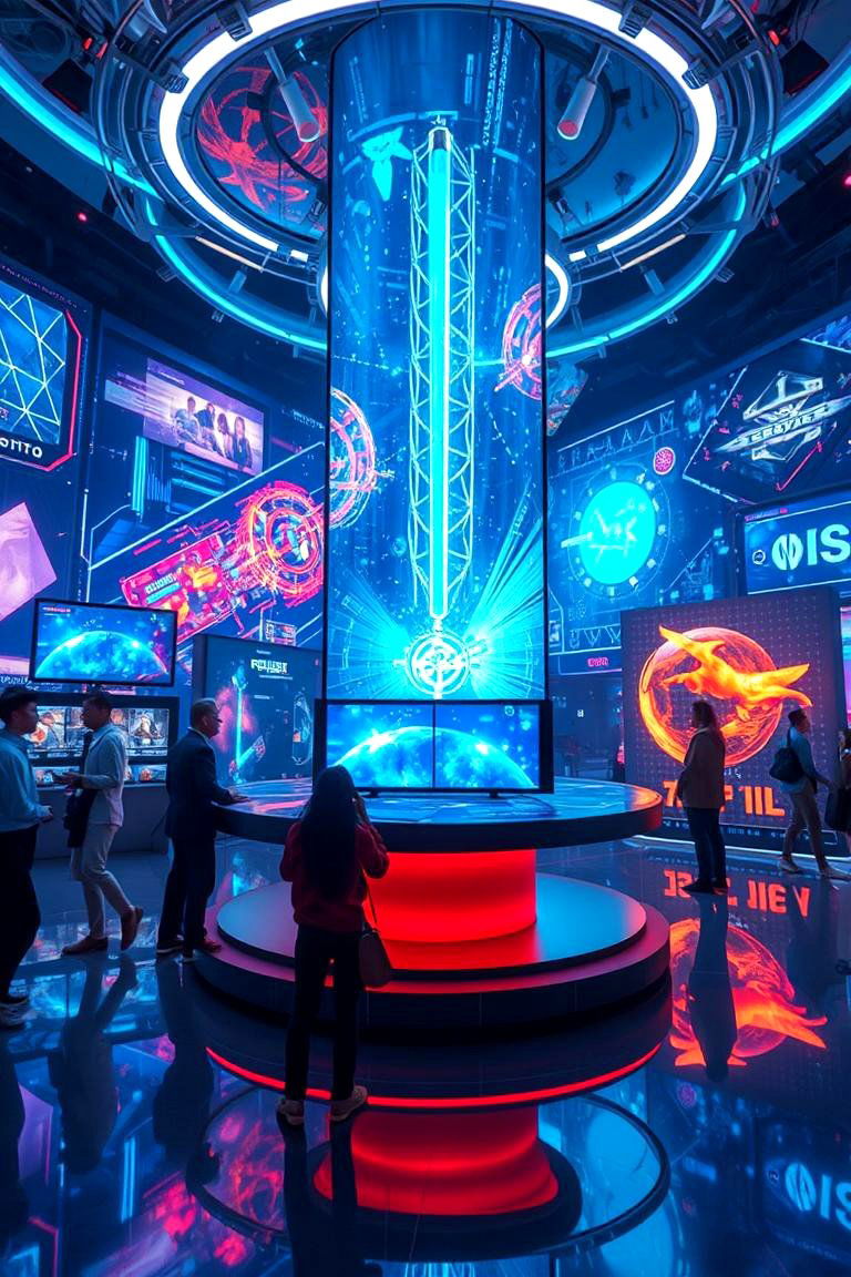 Futuristic Digital Art Displays - 24 Large Wall Art Ideas