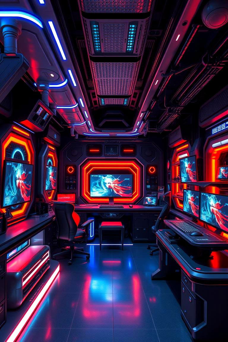 Futuristic Gaming Hub - 24 Video Game Room Ideas