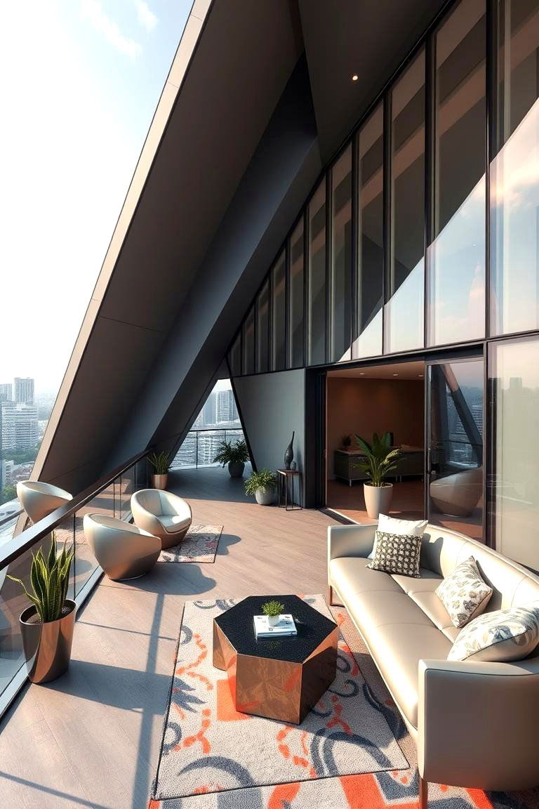 Futuristic Geometric Design - 24 Cantilever Balcony Ideas