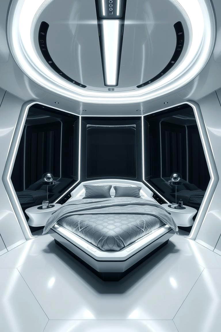 Futuristic Minimalist Bedroom - 24 Fantasy Bedroom Ideas