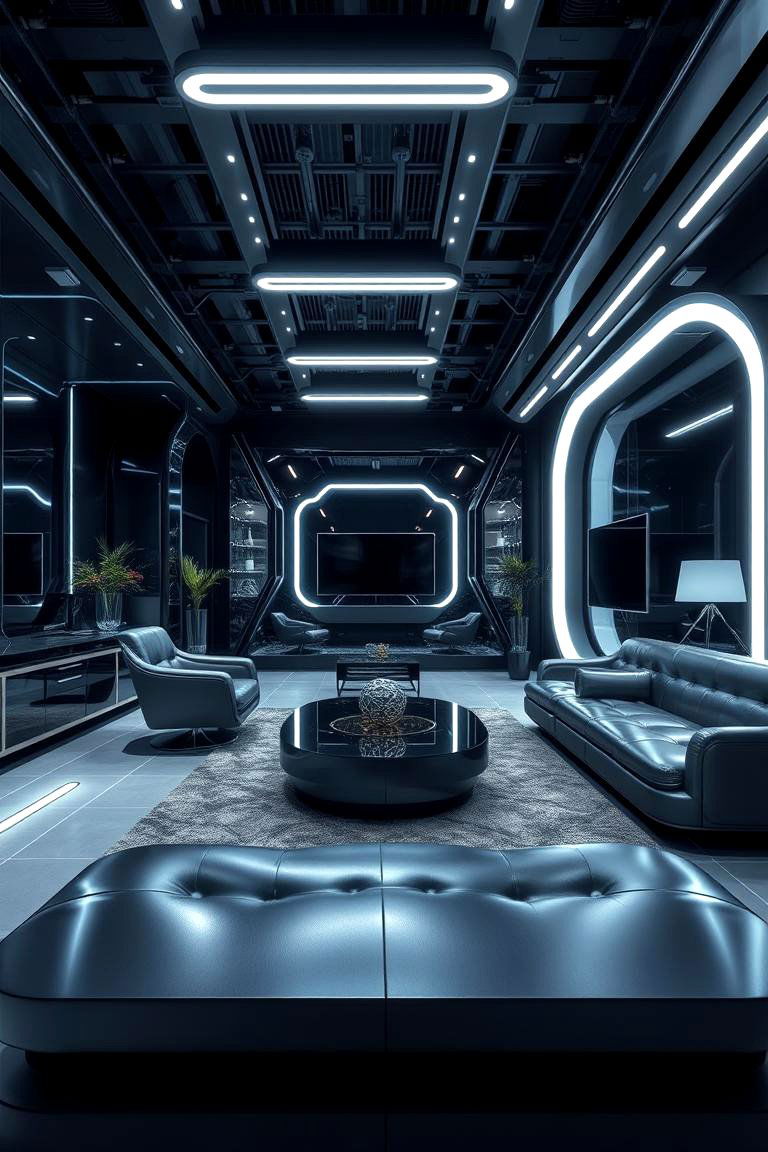 Futuristic Vibe Innovation - 24 Black and Silver Bedroom Ideas
