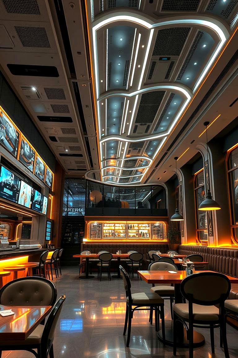 Futuristic Vibes - 24 Restaurant Interior Design Ideas