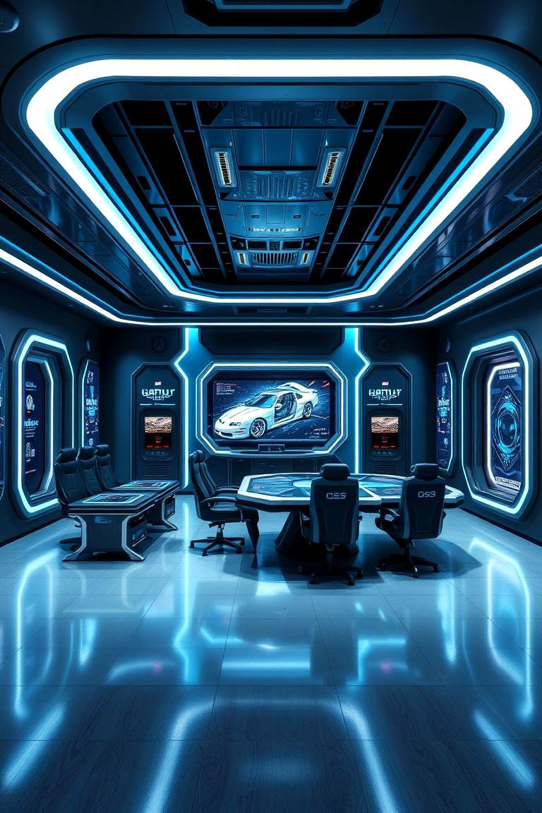 Futuristic Vision - 24 Game Room Paint Ideas