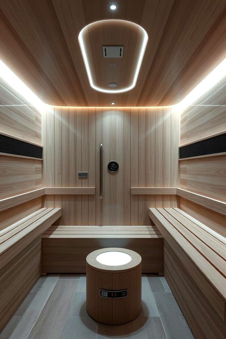 Futuristic Wellness Sauna - 24 Sauna Room Design Ideas