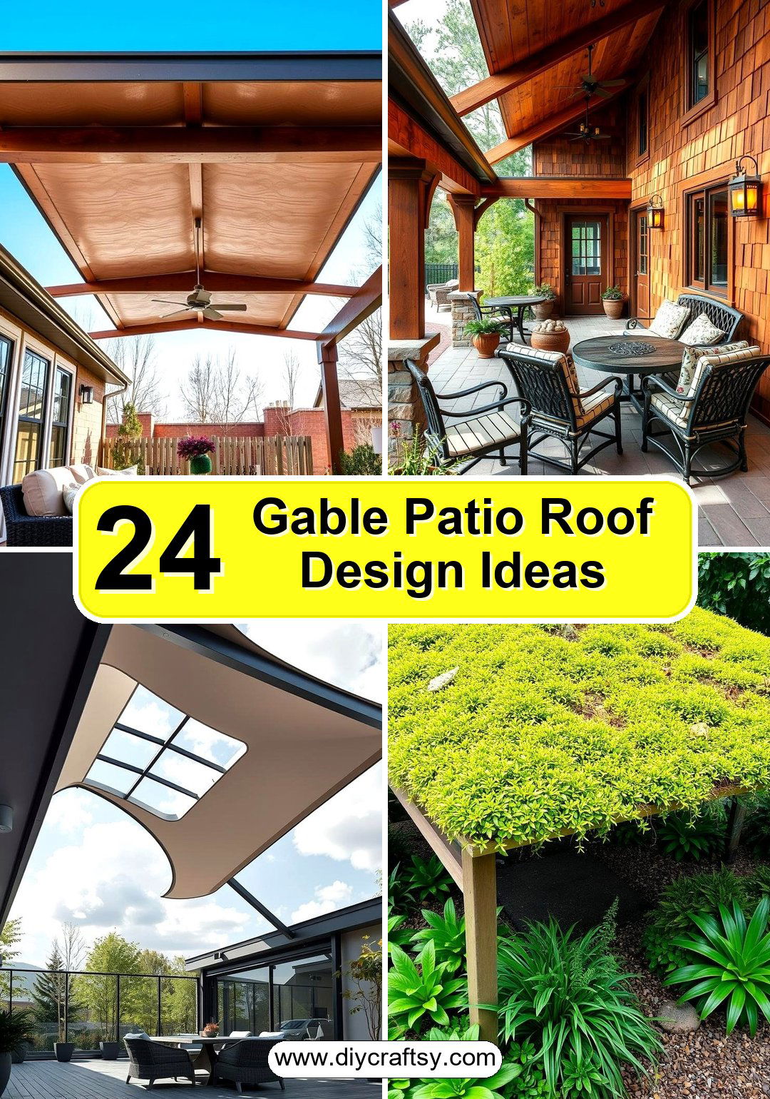 Gable Patio Roof Design Ideas