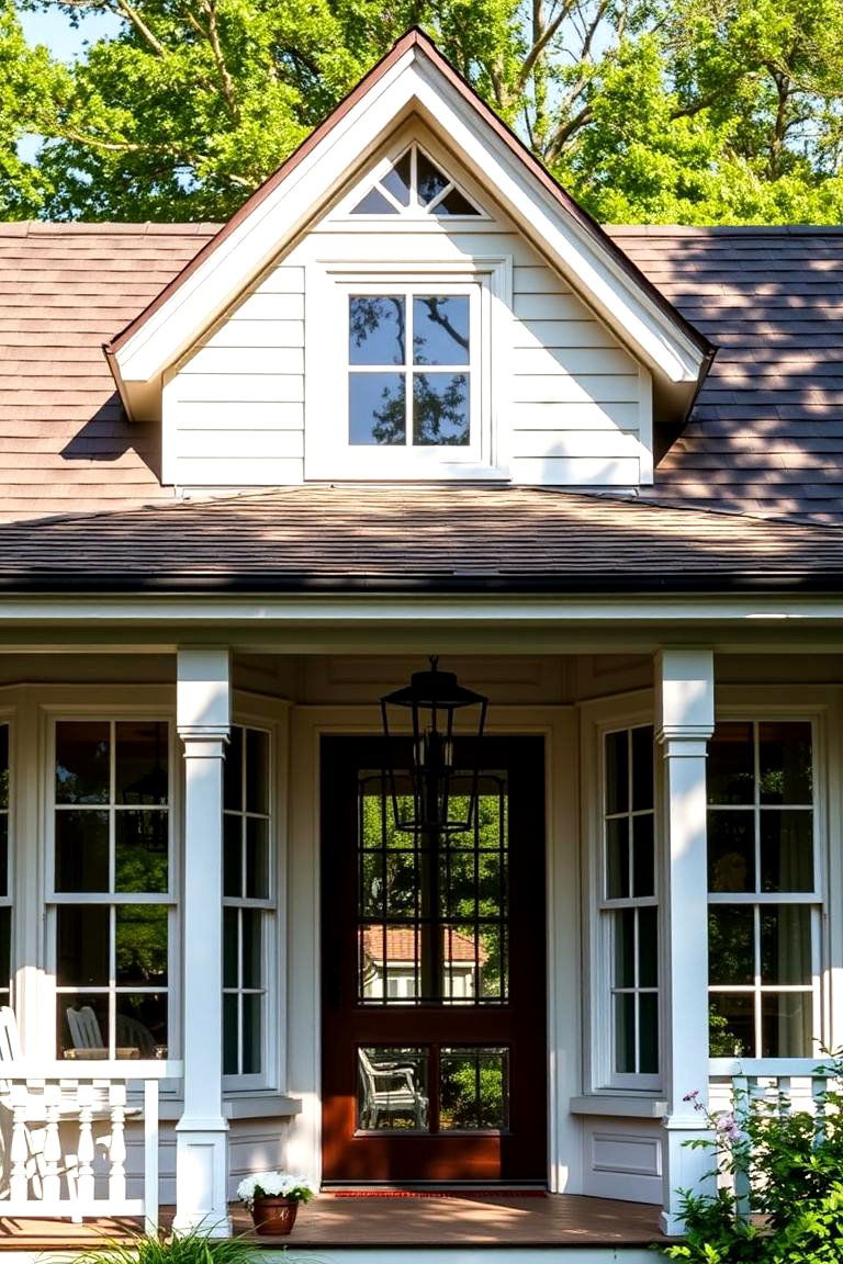 Gabled Dormer Roof for Added Charm - 24 Front Porch Roof Ideas