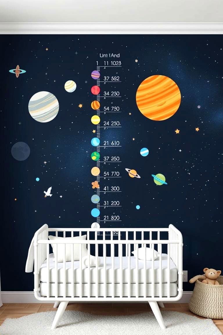 Galactic Growth Chart - 24 Space-themed Nursery Ideas