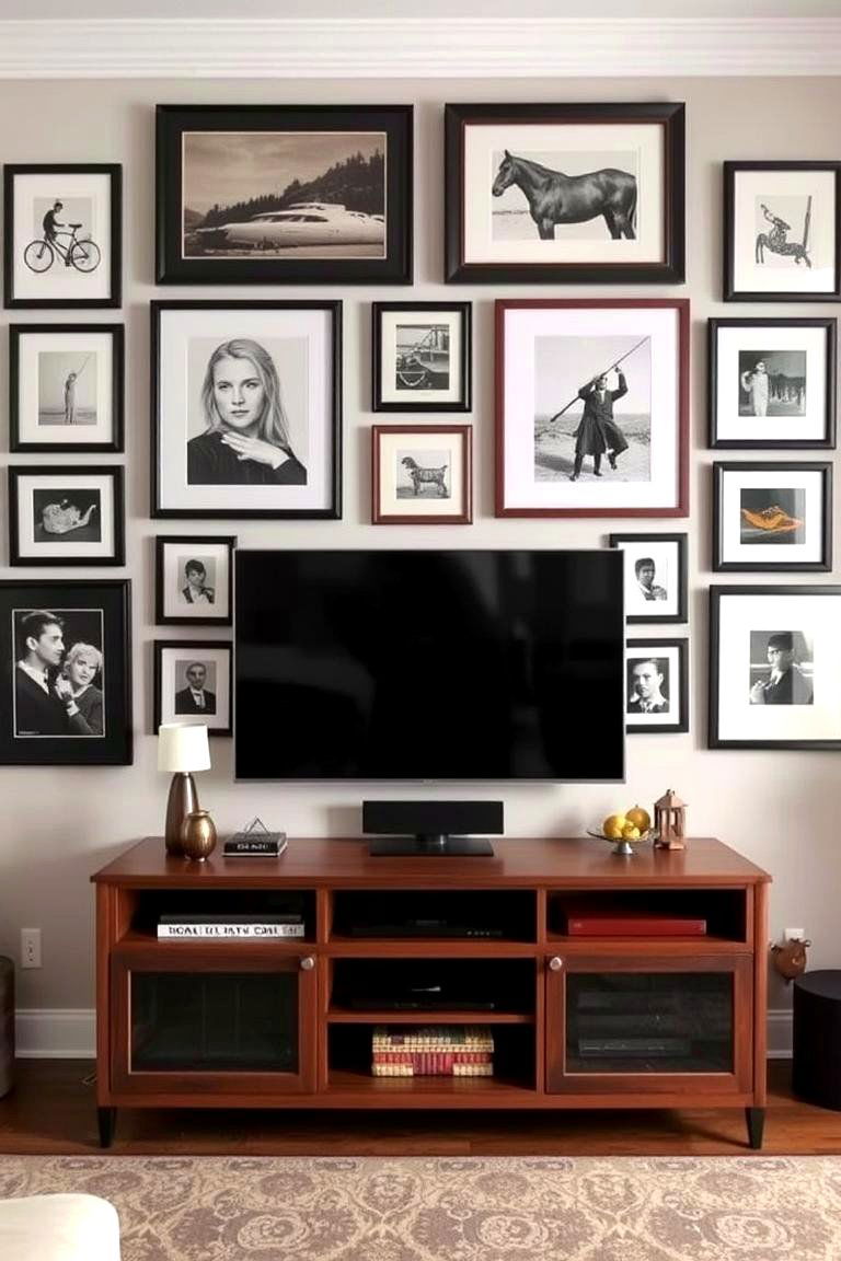 Gallery Wall Media Display - 24 Media Wall Ideas