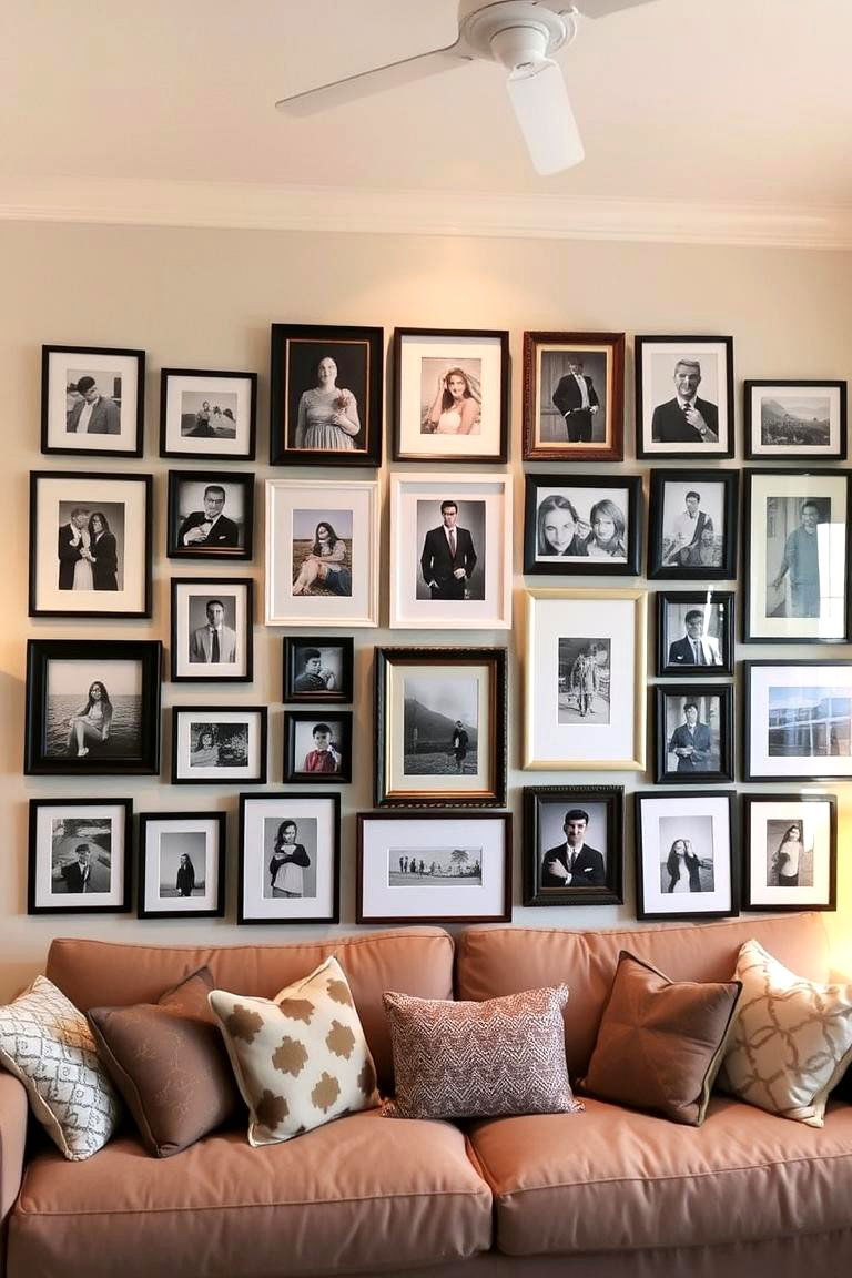 Gallery Wall of Memories - 24 living room wall decor ideas