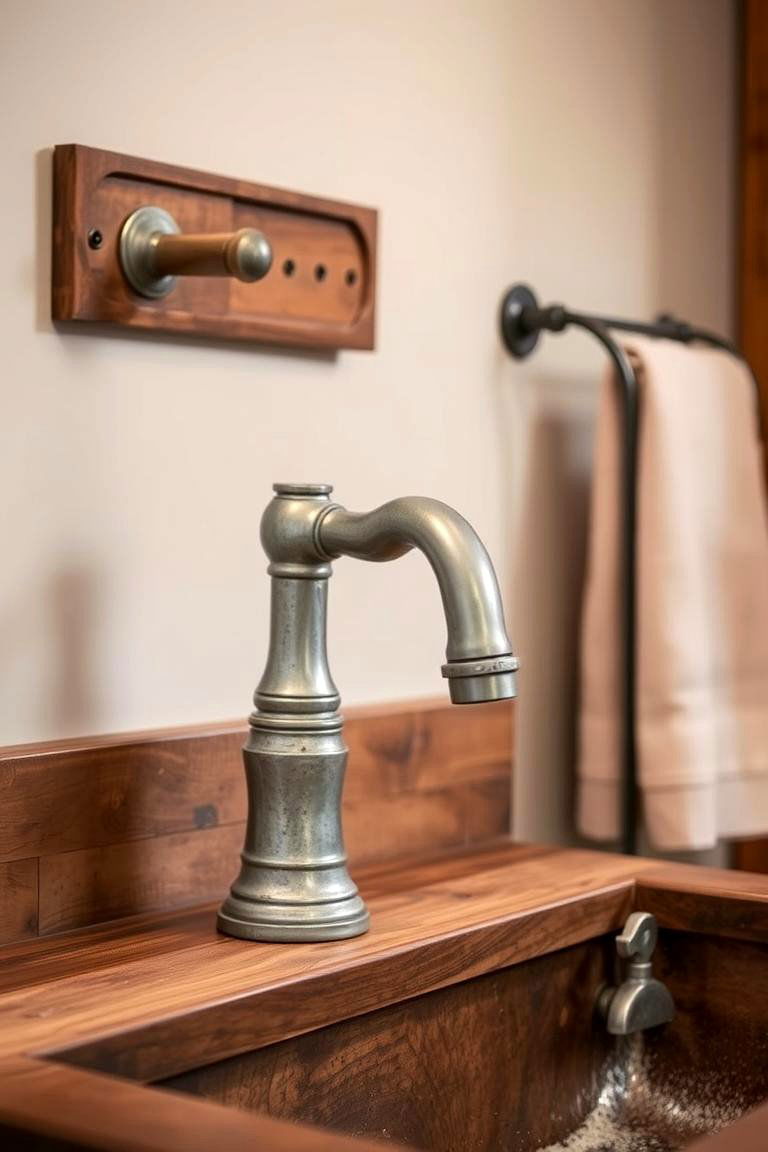Galvanized Metal Fixtures - 24 Rustic Bathroom Ideas