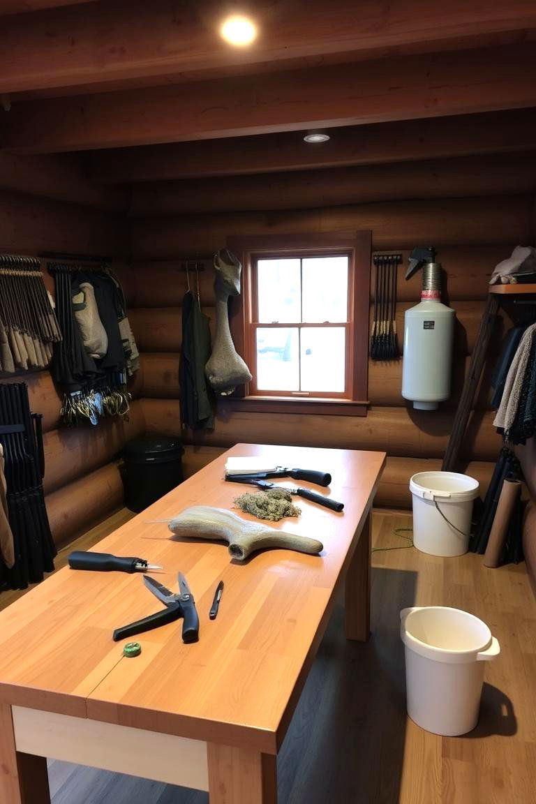 Game Processing Area Optional - 24 Hunting Room Ideas