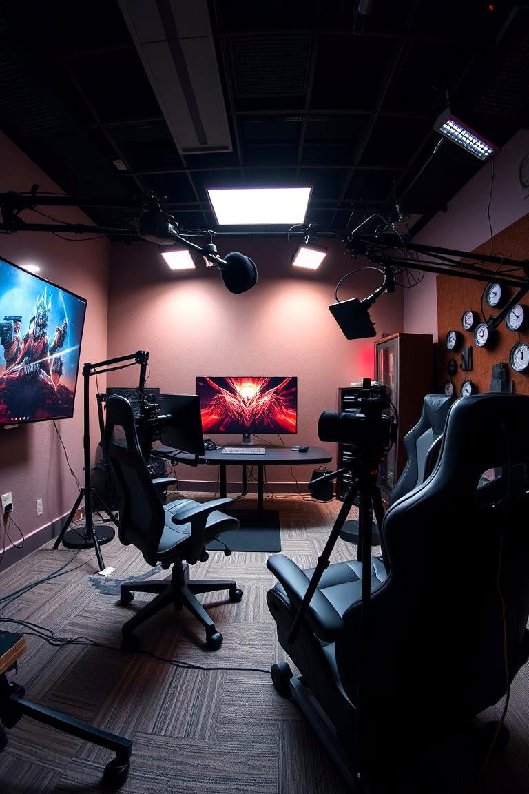 Game Streaming Studio - 24 Video Game Room Ideas