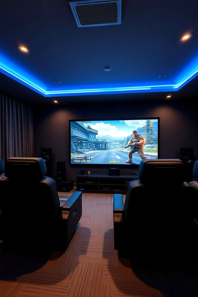 Gaming Integration - 24 Home Theater Ideas