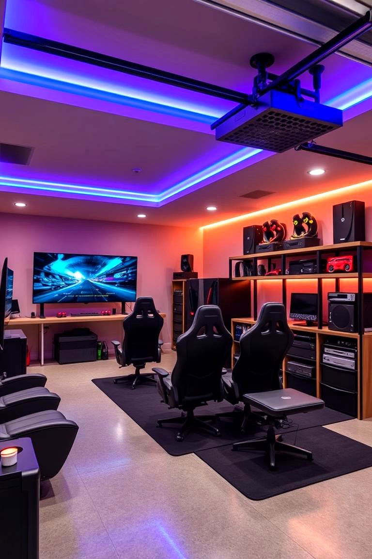 Gaming Room Transformation - 24 Garage Conversion Ideas
