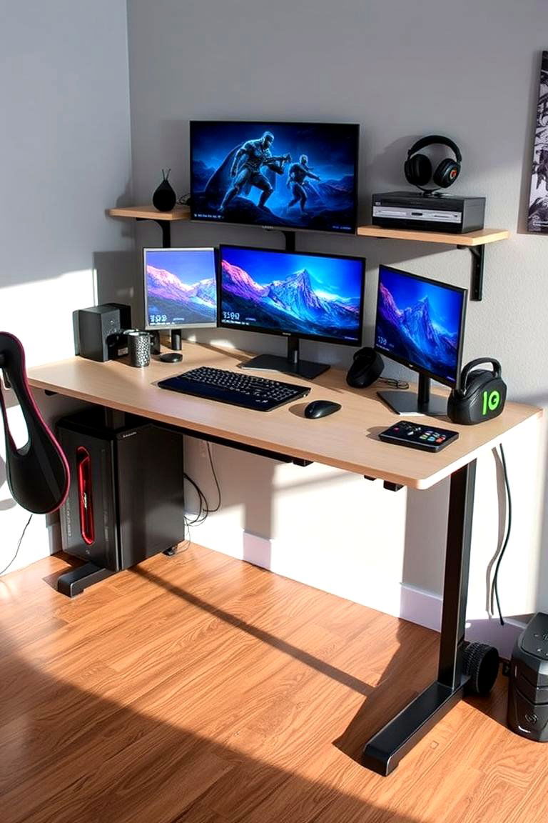 Gaming Workstation Setup - 24 Gaming Bedroom Ideas