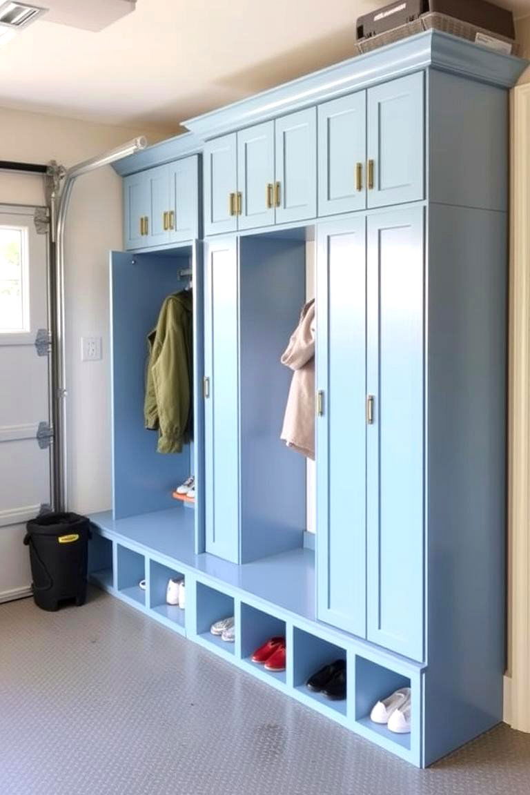 Garage Mudroom Locker System - 24 Garage Shoe Storage Ideas