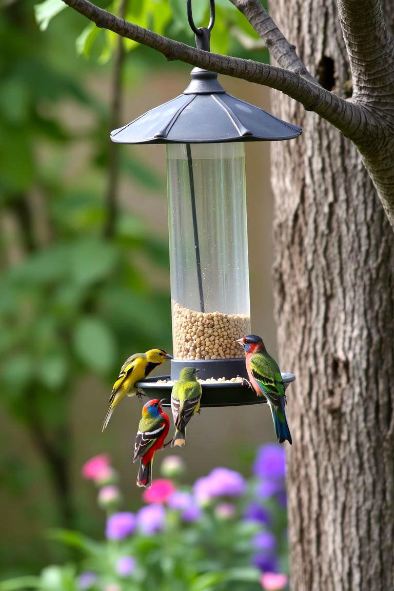 Garden Bird Feeder - 24 Garden Decor Ideas