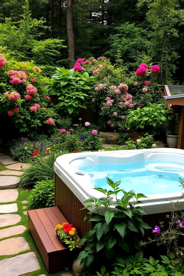 Garden Escape - 24 Hot Tub Decor Ideas