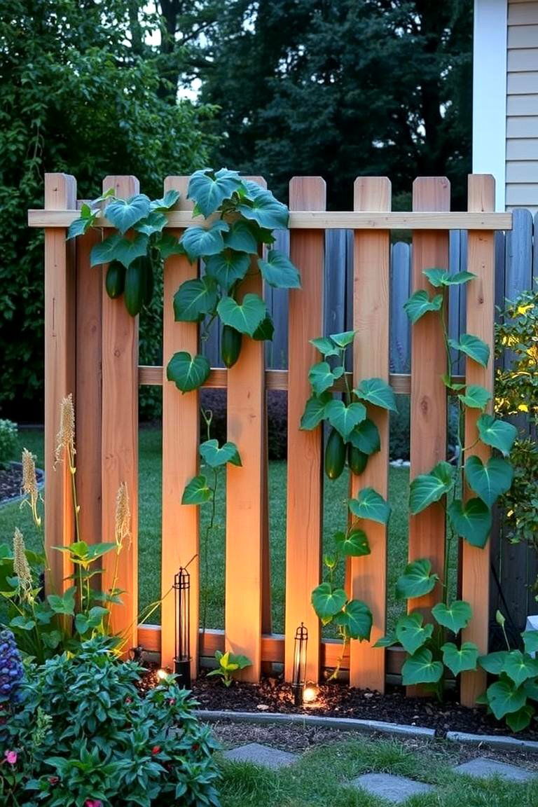 Garden Fence Trellis for Cucumbers - 24 Cucumber Trellis Ideas