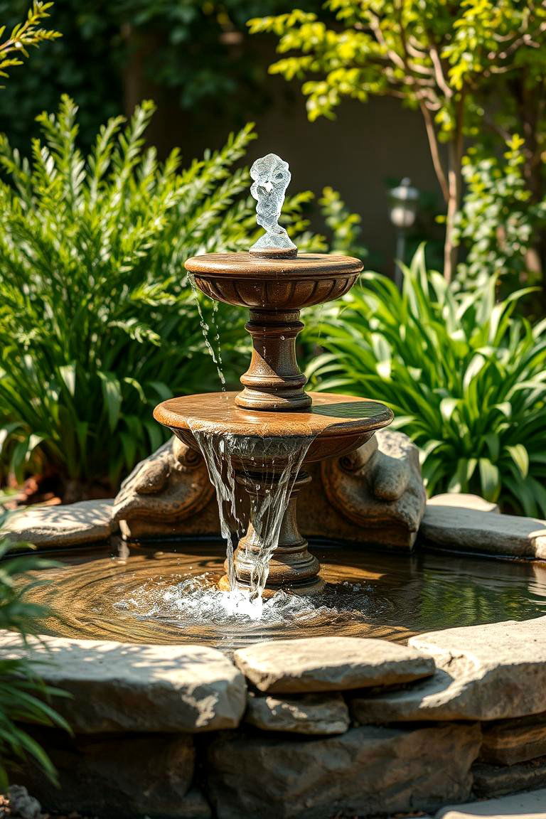 Garden Fountain Elegance - 24 Water Feature Ideas