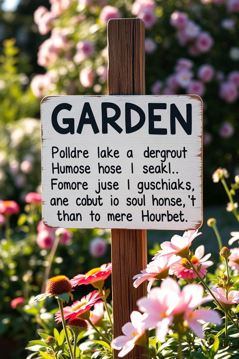 Garden Humor Sign - 24 Garden Sign Ideas