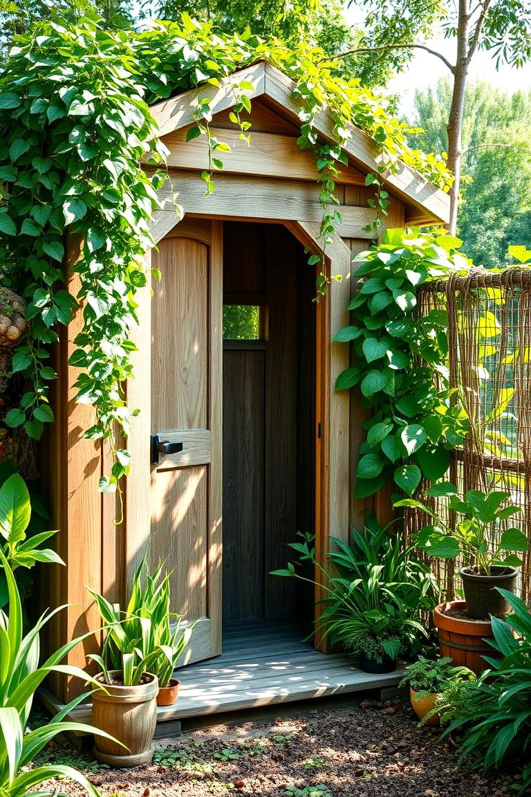 Garden Inspired Outhouse - 24 Outhouse Design Ideas