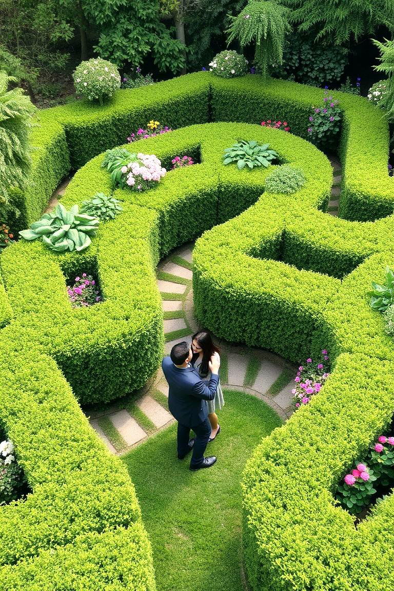 Garden Maze Proposal - 24 Wedding Proposal Ideas