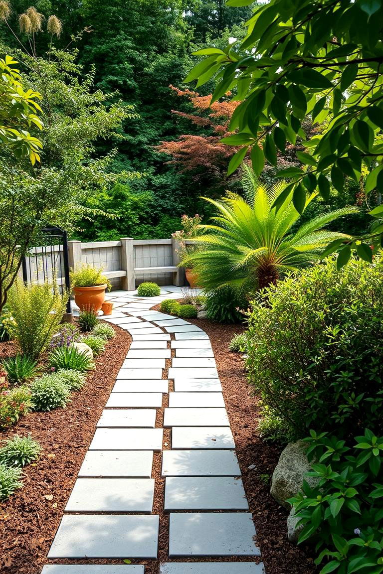 Garden Oasis Seating Walkway - 24 Bluestone Walkway Ideas