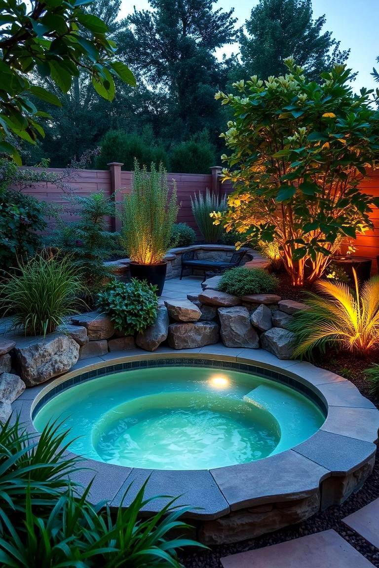 Garden Oasis Sunken Hot Tub - 24 Sunken Hot Tub Ideas