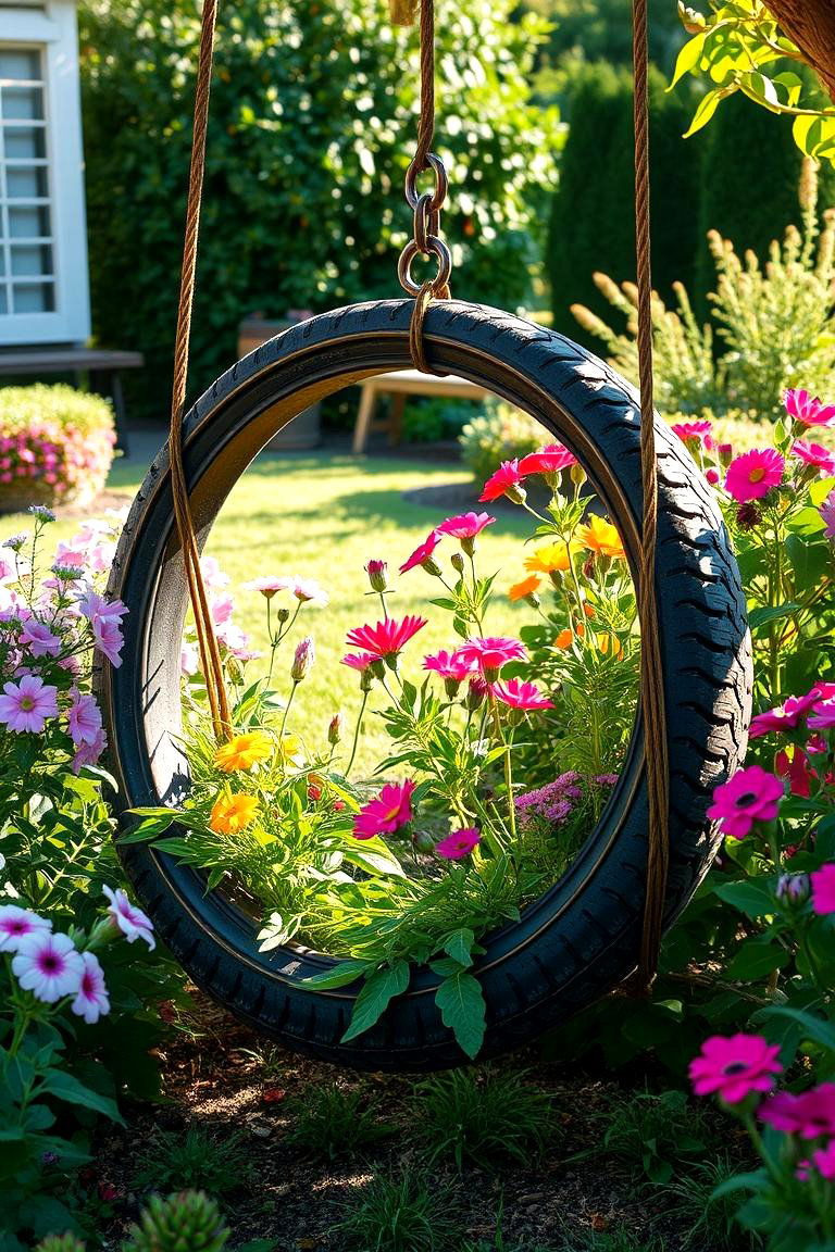 Garden Oasis Tire Swing - 24 Tire Swing Ideas