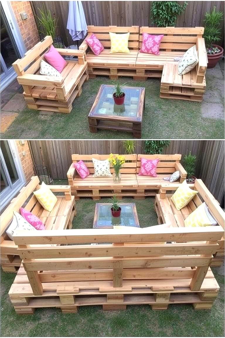 Garden Pallet Furniture - 24 Garden Decor Ideas