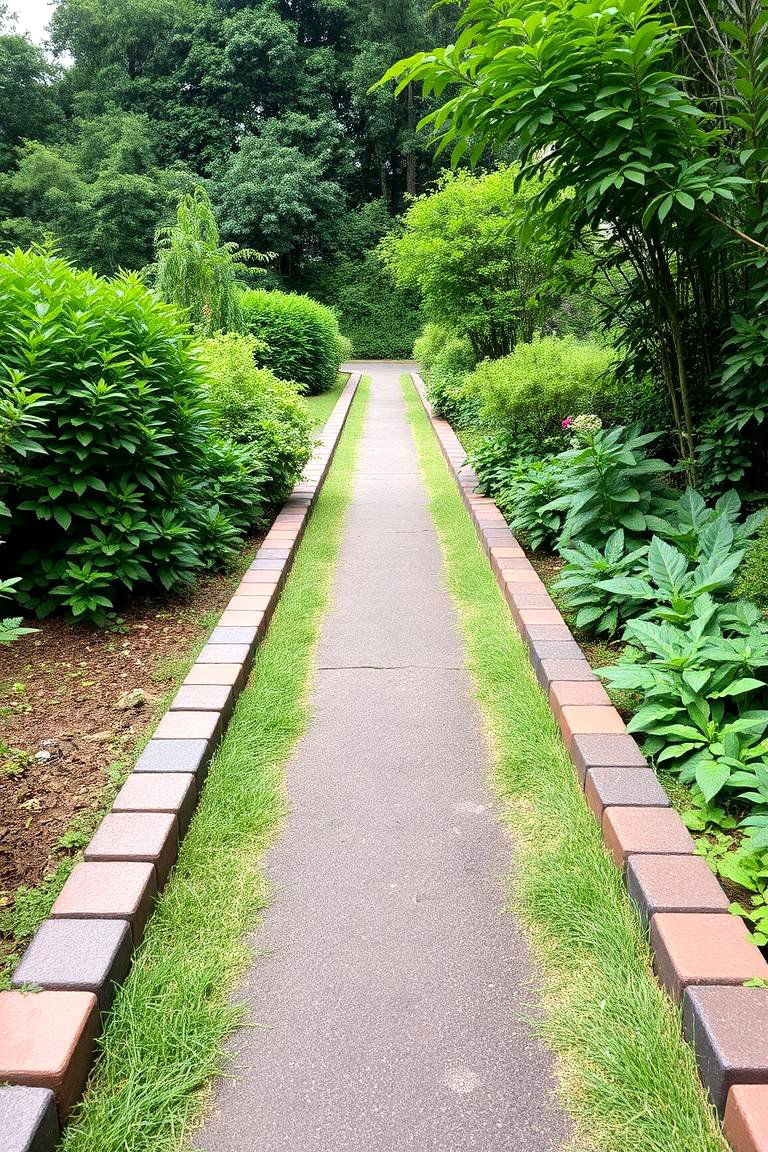 Garden Path Brick Edging - 24 Brick Edging Ideas